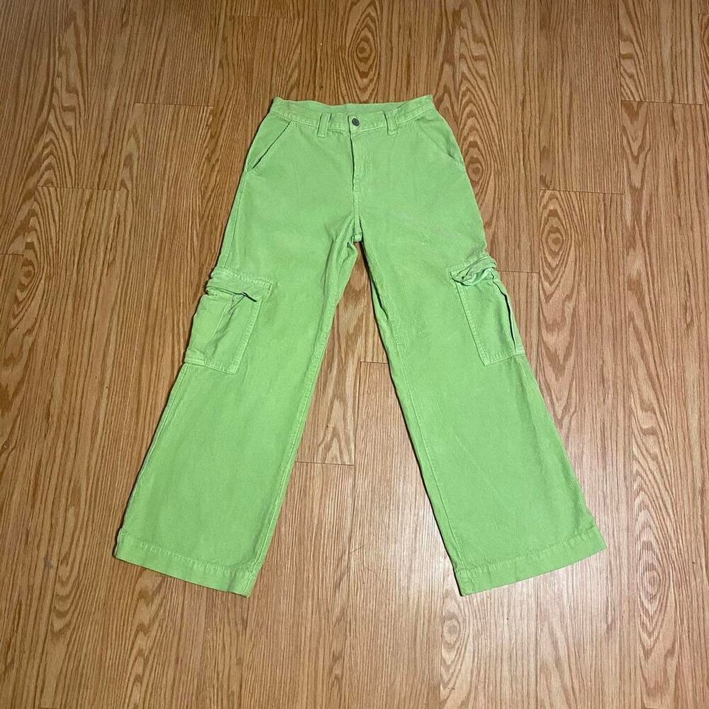 Green corduroy pants